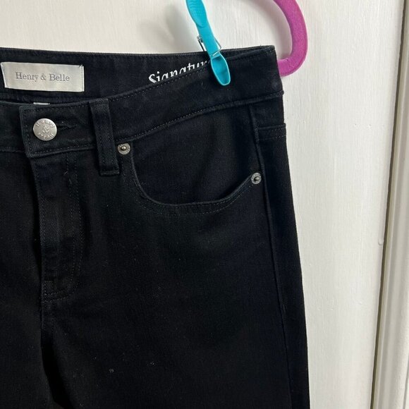 Henry & Belle signature ankle skinny black denim jeans.  Sz 27 - Picture 7 of 12